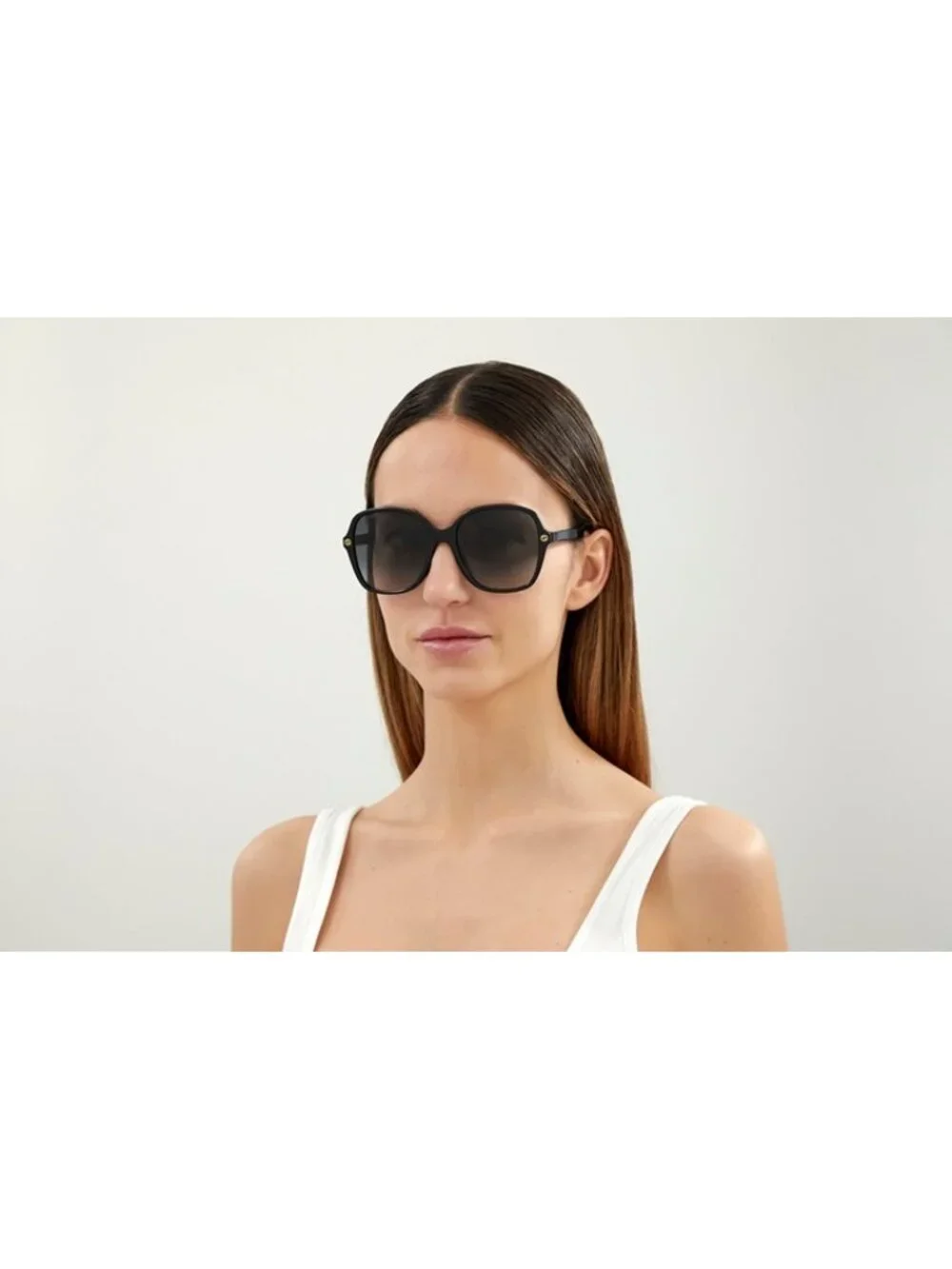 Gucci GG0092S 001 Women Sunglasses Black Butterfly Frame, Grey Lenses